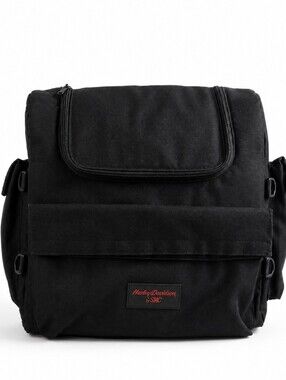 Harley Davidson By SAC Sissy Bar Backrest Black Canvas Duffle Bag.